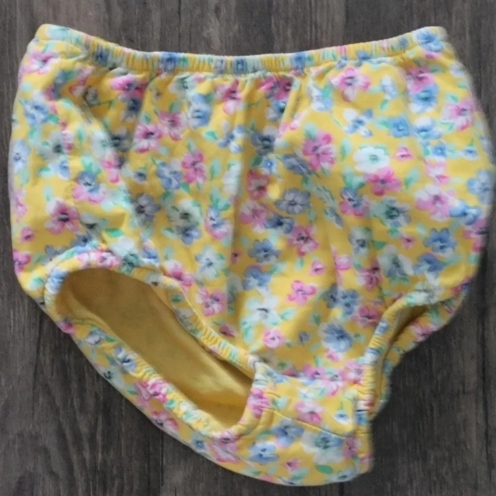 Ralph Lauren Baby Girl Yellow Floral Diaper Cover Bloomers 24M 24 Months